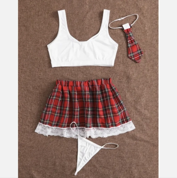 School Girl Lingerie for Women Cosplay Set Sexy Roleplay Student Costumes US - Picture 7 of 9
